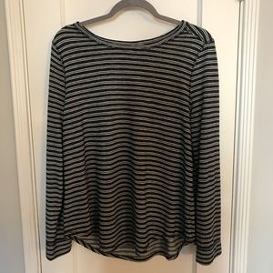 Loft Black & White Long Sleeve Tee